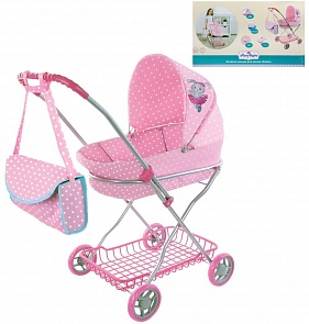 Коляска люлька Зайка, 63 х 35 х 71 см, цветная коробка (Mary Poppins, 67311)